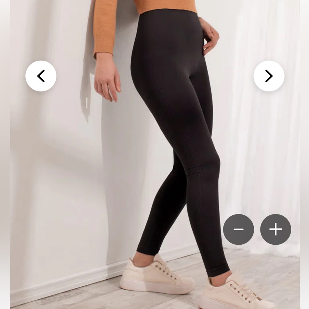 Shapermint Empetua High Waisted Shaping Leggings Black Size Large New but Flawed